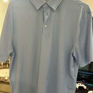 Stylish Blue Patterned Polo Shirt